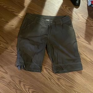 Think dark green shorts